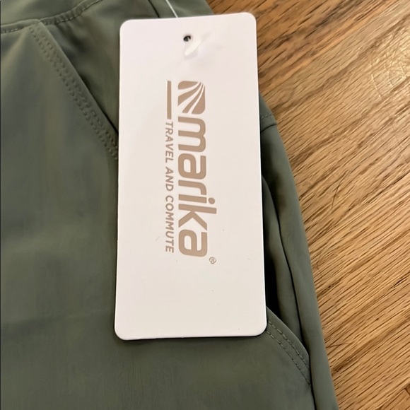 NWT Marika Green Ankle-Length Cropped Pants Elastic Waist - Picture 2 of 7